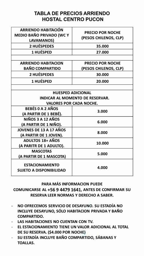 Habitaciones Centro Pucon Ngoại thất bức ảnh
